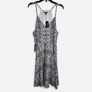 NWT Express Snakeskin Fit and Flare Mini Dress - Size 12